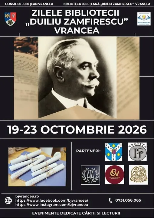 Zilele Bibliotecii Județene Vrancea, între 19 și 23 octombrie. Dezbateri și lansări de carte - Actualitatea Vranceana